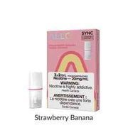 ALLO SYNC PODS - Strawberry Banana / 20MG - Closed Pods ALLO SYNC PODS | Downtown Smokes N Vapes