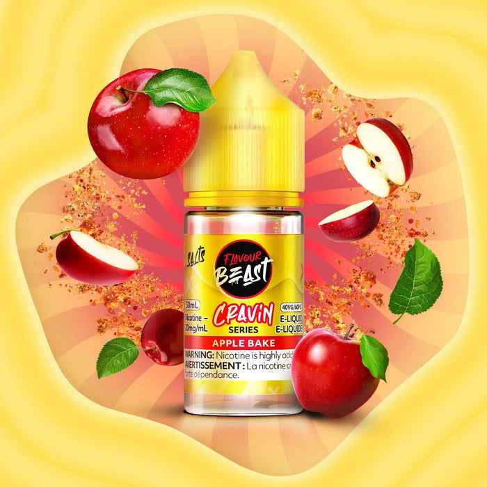 FLAVOUR BEAST CRAVIN 30ML Apple Bake / 20MG Salt Nic FLAVOUR BEAST CRAVIN 30ML | Downtown Smokes N Vapes