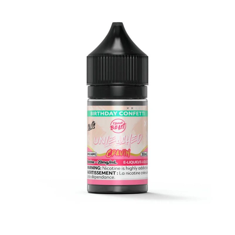 FLAVOUR BEAST UNLEASHED CRAVIN SALT 30ML - Cravin Birthday Confetti / 20MG - Salt Nic FLAVOUR BEAST UNLEASHED CRAVIN