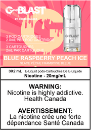 G Blast Pods by G-Core - Blue Raspberry Peach ICE / 20MG - Closed Pods G Blast Pods by G-Core | Downtown Smokes N Vapes