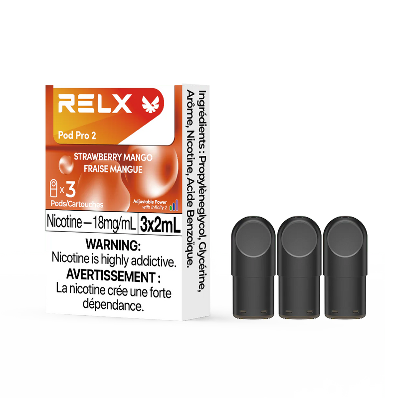 RELX POD PRO 2 - Strawberry Mango / 18MG - Closed Pods RELX POD PRO 2 | Downtown Smokes N Vapes