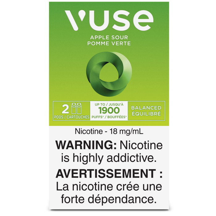 VUSE PODS (Balanced Bold + & Mellow) Apple Sour / 18MG (Balanced) Closed Pods VUSE PODS (Balanced Bold + & Mellow)
