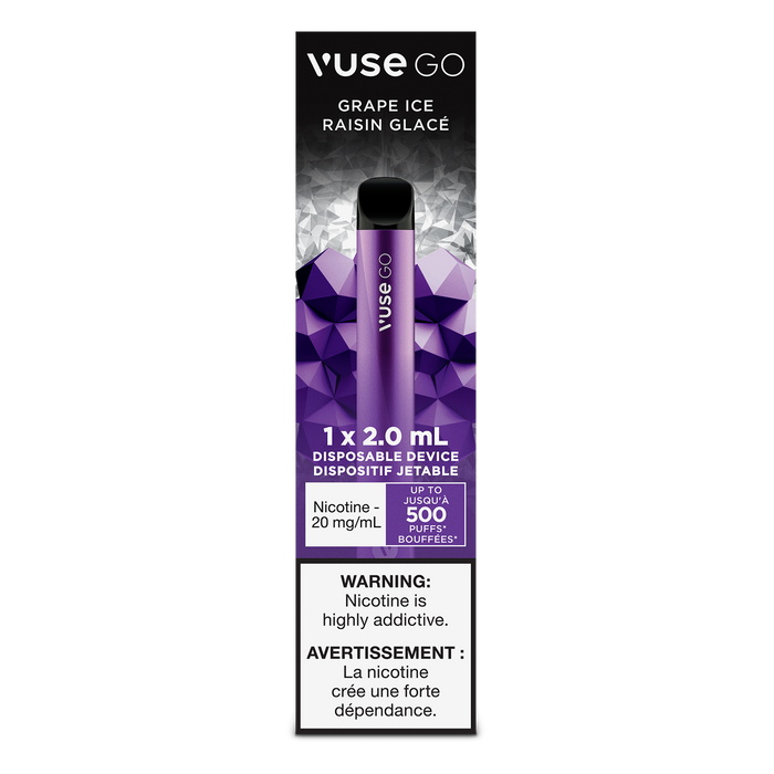 Vuse Go Disposable Grape Ice 20mg - Downtown Smokes N Vapes