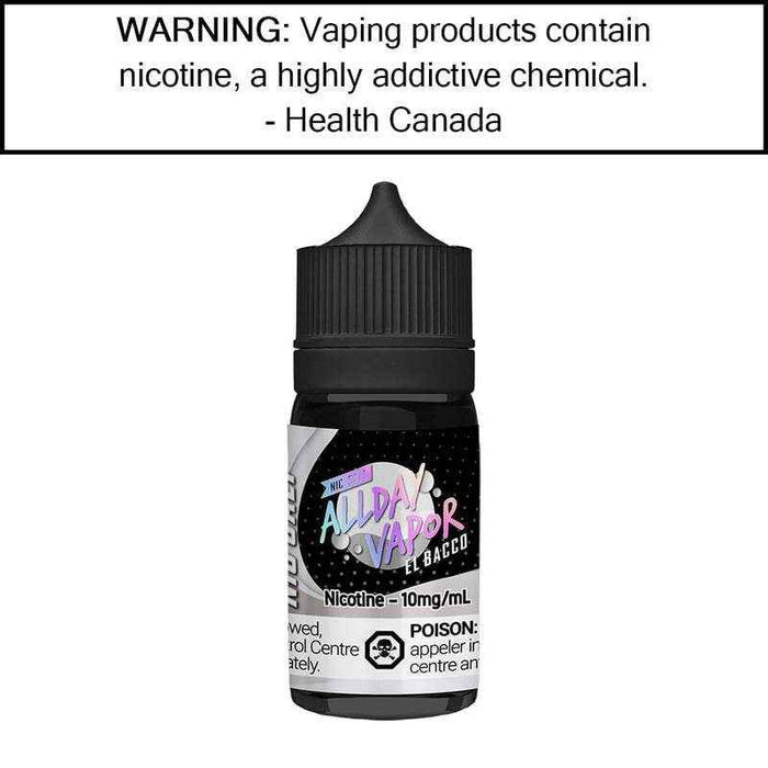 ALLDAY VAPOR SALT NIC 30ML EL BACCO / 10MG Salt Nic ALLDAY VAPOR SALT NIC 30ML | Downtown Smokes N Vapes