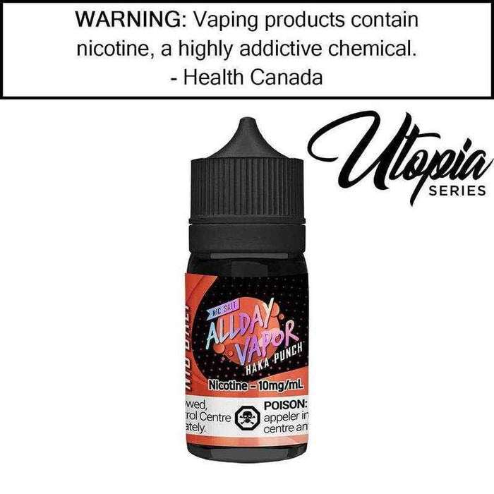 ALLDAY VAPOR SALT NIC 30ML GUAVA HAKA PUNCH / 10MG Salt Nic ALLDAY VAPOR SALT NIC 30ML | Downtown Smokes N Vapes