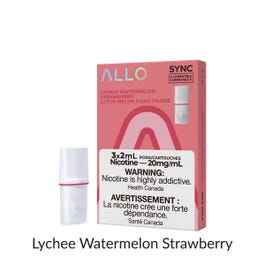 ALLO SYNC PODS Lychee Watermelon Strawberry / 20MG Closed Pods ALLO SYNC PODS | Downtown Smokes N Vapes