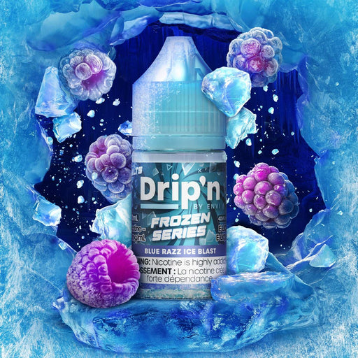 DRIP’N FROZEN BY ENVI SALT NIC 30ML Blue Razz Ice Blast / 20MG Salt Nic DRIP’N FROZEN BY ENVI SALT NIC 30ML | Downtown