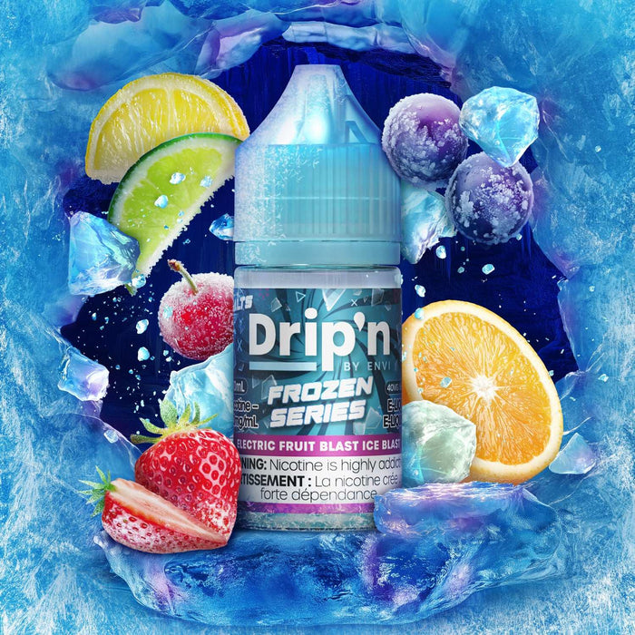 DRIP’N FROZEN BY ENVI SALT NIC 30ML Electric Fruit Blast Ice / 20MG Salt Nic DRIP’N FROZEN BY ENVI SALT NIC 30ML