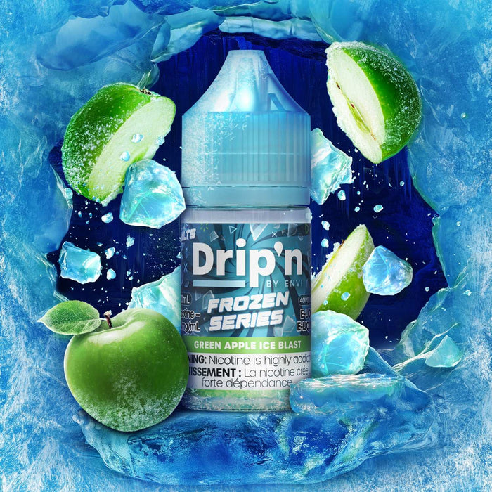 DRIP’N FROZEN BY ENVI SALT NIC 30ML Green Apple Ice / 20MG Salt Nic DRIP’N FROZEN BY ENVI SALT NIC 30ML | Downtown