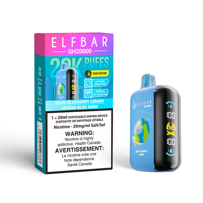 ELFBAR GH20000 Sour Blueberry Lemon / 20MG Disposables ELFBAR GH20000 | Downtown Smokes N Vapes