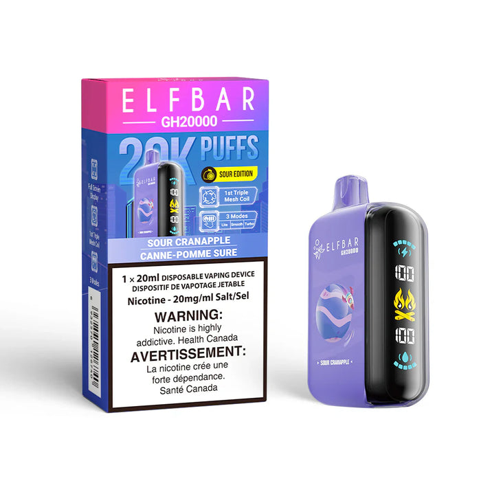 ELFBAR GH20000 Sour Cranapple / 20MG Disposables ELFBAR GH20000 | Downtown Smokes N Vapes