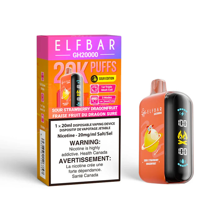 ELFBAR GH20000 Sour Strawberry Dragonfruit / 20MG Disposables ELFBAR GH20000 | Downtown Smokes N Vapes