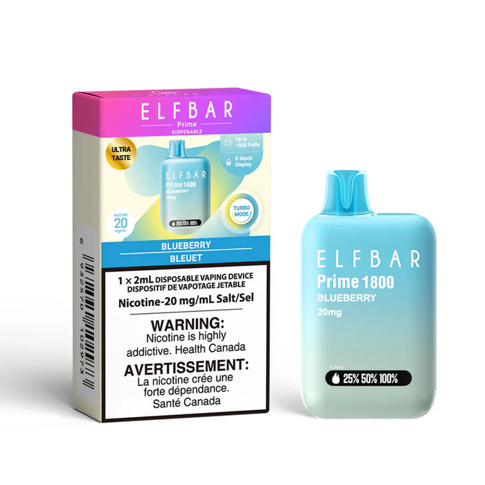 ELFBAR PRIME 1800 Blueberry / 20MG Disposables ELFBAR PRIME 1800 | Downtown Smokes N Vapes