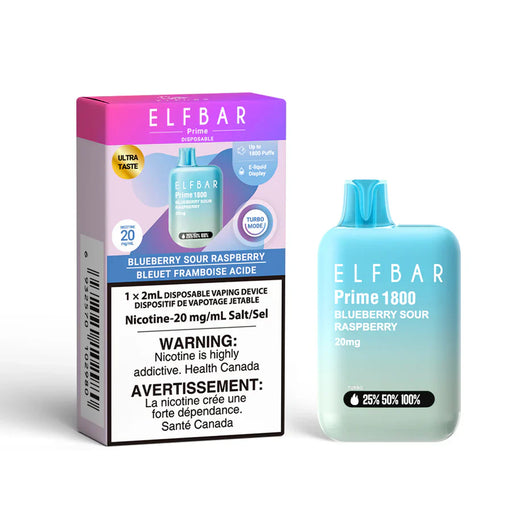 ELFBAR PRIME 1800 Blueberry Sour Raspberry / 20MG Disposables ELFBAR PRIME 1800 | Downtown Smokes N Vapes