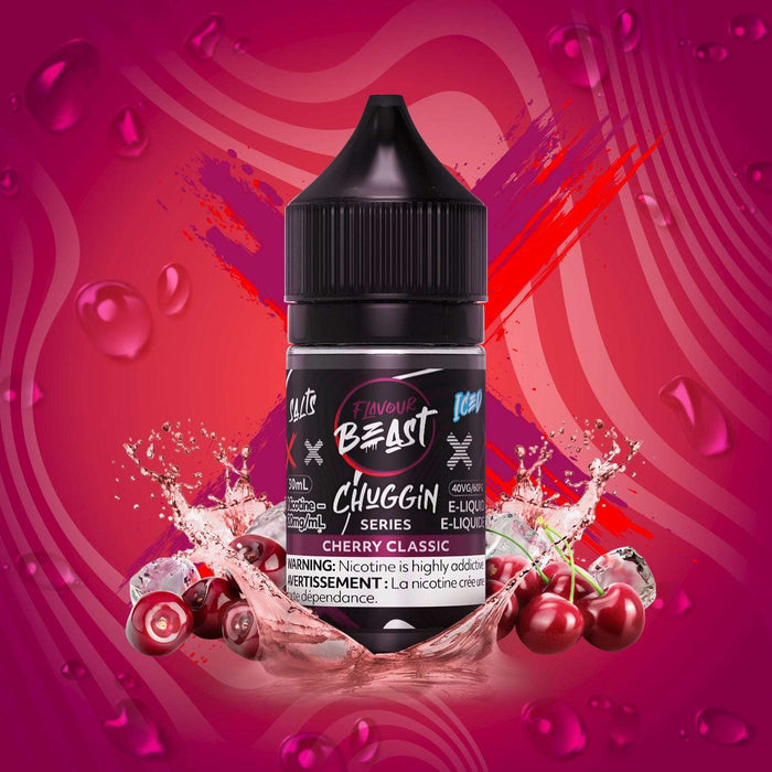 FLAVOR BEAST CHUGGIN 30ML Chuggin Cherry Classic (ICED) / 20MG Salt Nic FLAVOR BEAST CHUGGIN 30ML | Downtown Smokes N