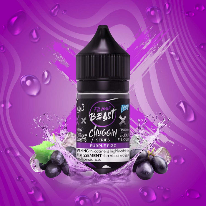 FLAVOR BEAST CHUGGIN 30ML Chuggin Purple Fizz (ICED) / 20MG Salt Nic FLAVOR BEAST CHUGGIN 30ML | Downtown Smokes N Vapes