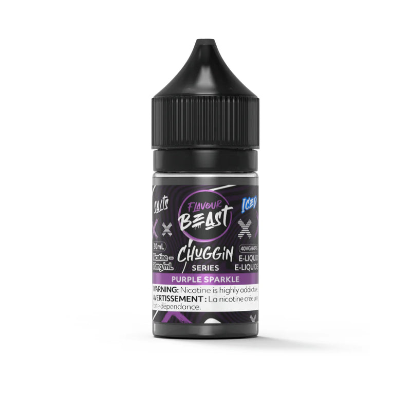 FLAVOR BEAST CHUGGIN 30ML - Chuggin Purple Sparkle (ICED) / 20MG - Salt Nic FLAVOR BEAST CHUGGIN 30ML | Downtown Smokes