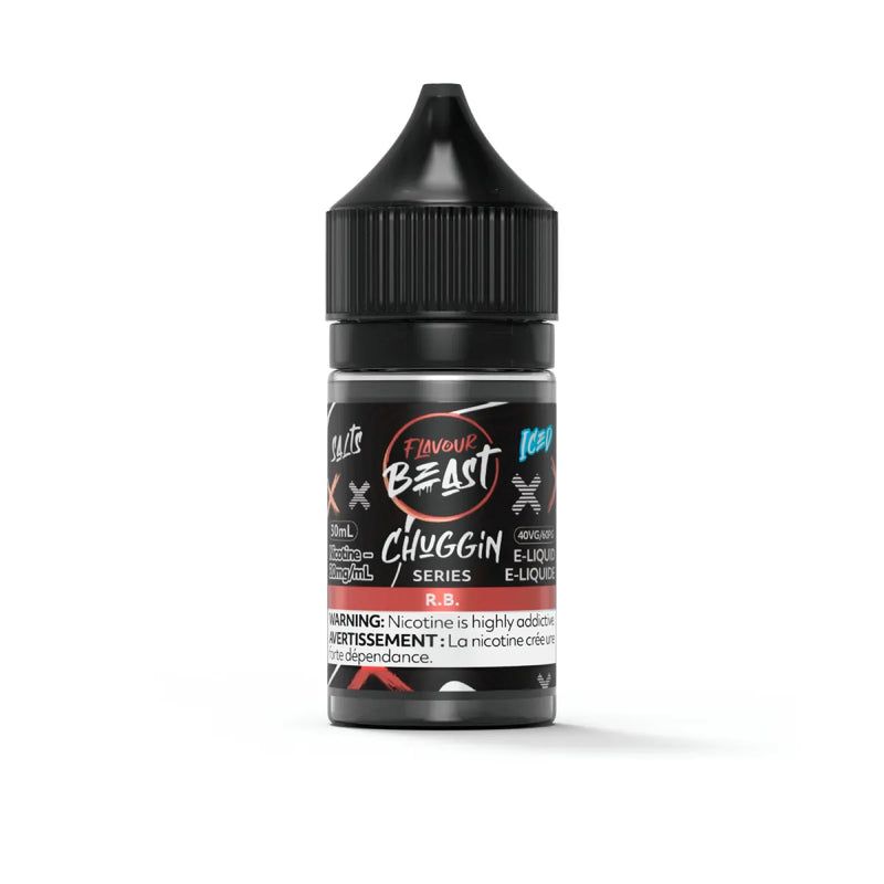 FLAVOR BEAST CHUGGIN 30ML - Chuggin RB (ICED) / 20MG - Salt Nic FLAVOR BEAST CHUGGIN 30ML | Downtown Smokes N Vapes