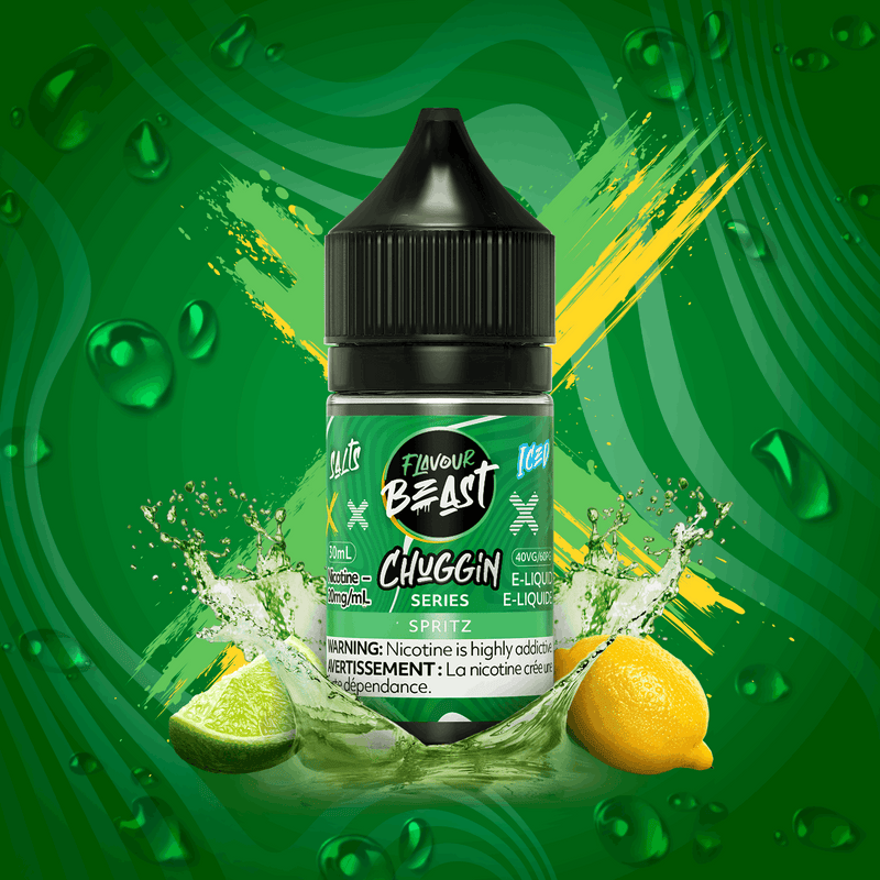 FLAVOR BEAST CHUGGIN 30ML Chuggin Spritz (ICED) / 20MG Salt Nic FLAVOR BEAST CHUGGIN 30ML | Downtown Smokes N Vapes