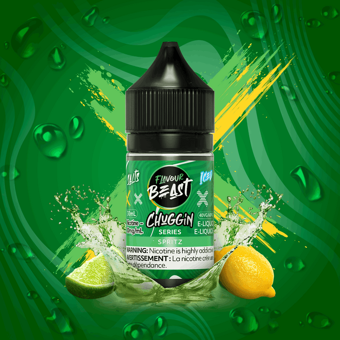 FLAVOR BEAST CHUGGIN 30ML Chuggin Spritz (ICED) / 20MG Salt Nic FLAVOR BEAST CHUGGIN 30ML | Downtown Smokes N Vapes