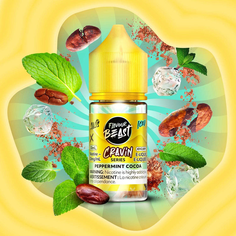FLAVOUR BEAST CRAVIN 30ML Peppermint Cocoa Iced / 20MG Salt Nic FLAVOUR BEAST CRAVIN 30ML | Downtown Smokes N Vapes
