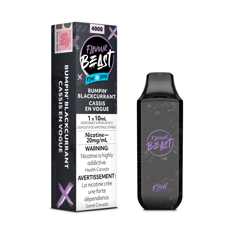 FLAVOUR BEAST FLOW 5K Bumpin Blackcurrant / 20MG Disposables FLAVOUR BEAST FLOW 5K | Downtown Smokes N Vapes