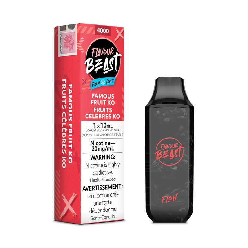 FLAVOUR BEAST FLOW 5K Famous Fruit KO / 20MG Disposables FLAVOUR BEAST FLOW 5K | Downtown Smokes N Vapes