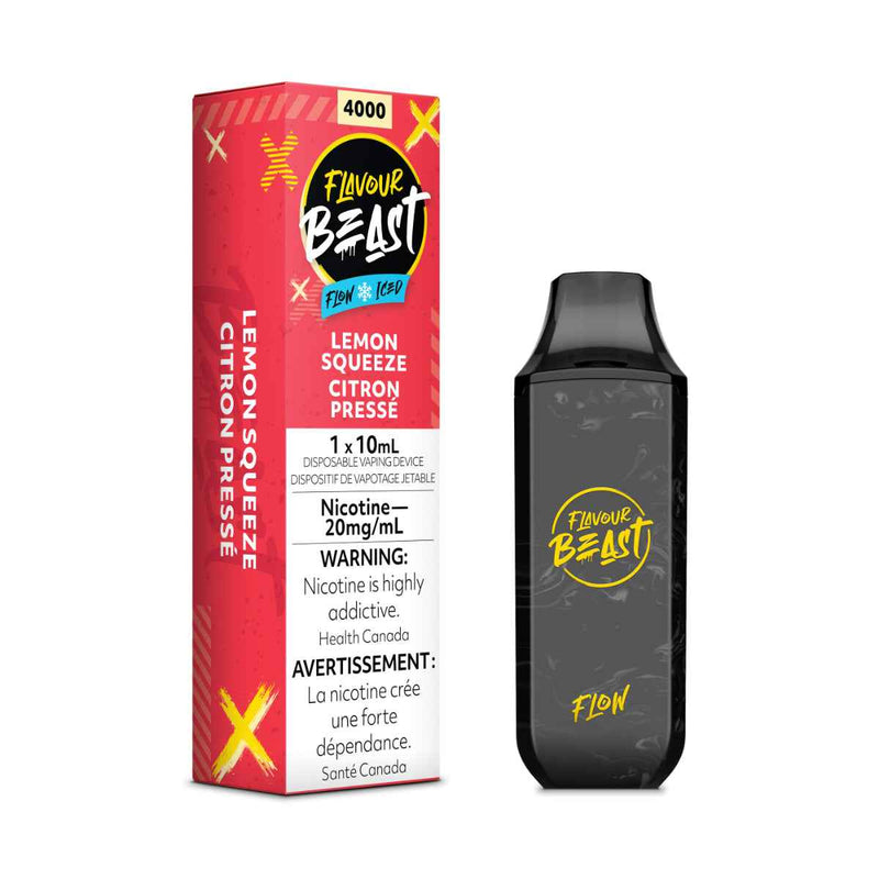 FLAVOUR BEAST FLOW 5K Lemon Squeeze Iced / 20MG Disposables FLAVOUR BEAST FLOW 5K | Downtown Smokes N Vapes