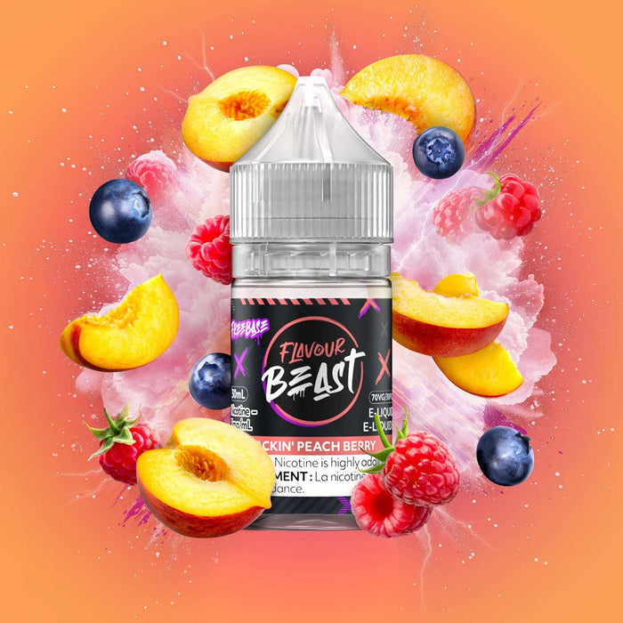 FLAVOUR BEAST FREEBASE 30ML Packin’ Peach Berry / 3MG Freebase FLAVOUR BEAST FREEBASE 30ML | Downtown Smokes N Vapes