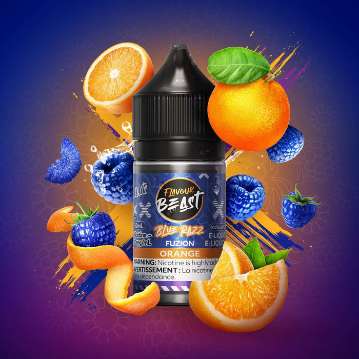 FLAVOUR BEAST FUZION SALT 30ML Blue Razz Fuzion Orange / 20MG Salt Nic FLAVOUR BEAST FUZION SALT 30ML | Downtown Smokes