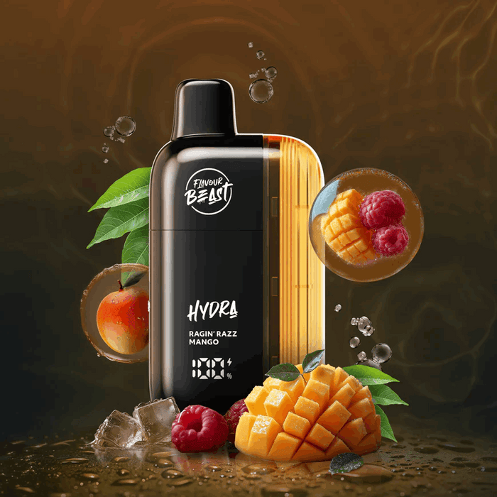 FLAVOUR BEAST HYDRA 18K Ragin’ Razz Mango (Iced) / 20MG Disposables FLAVOUR BEAST HYDRA 18K | Downtown Smokes N Vapes