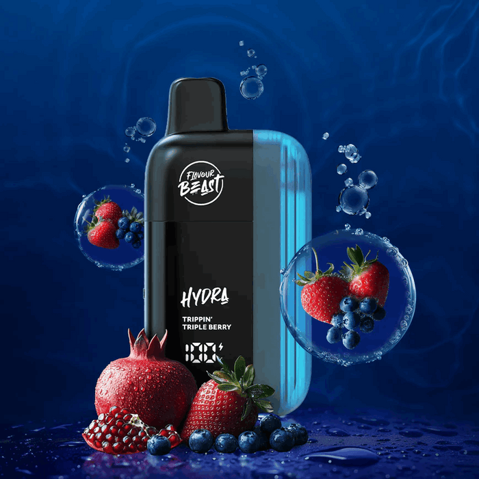 FLAVOUR BEAST HYDRA 18K Trippin’ Triple Berry / 20MG Disposables FLAVOUR BEAST HYDRA 18K | Downtown Smokes N Vapes