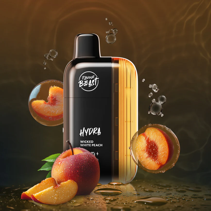 FLAVOUR BEAST HYDRA 18K Wicked White Peach / 20MG Disposables FLAVOUR BEAST HYDRA 18K | Downtown Smokes N Vapes