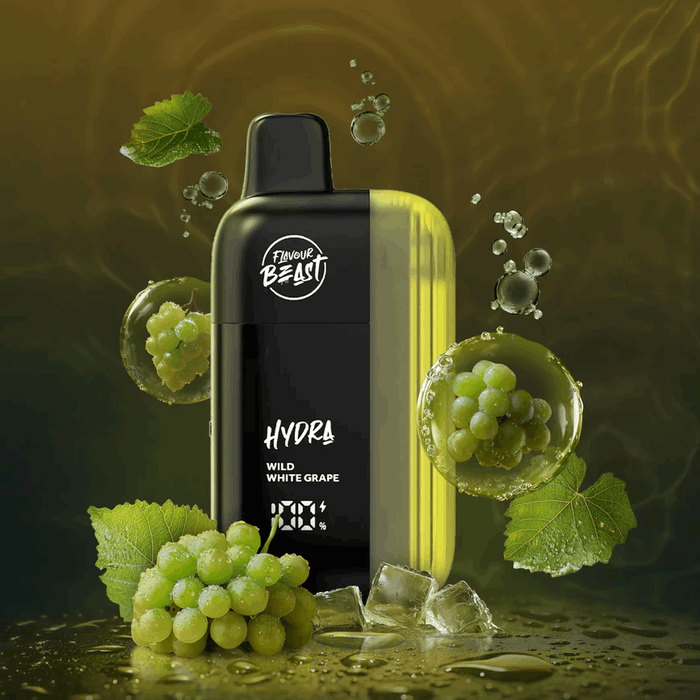 FLAVOUR BEAST HYDRA 18K Wild White Grape Iced / 20MG Disposables FLAVOUR BEAST HYDRA 18K | Downtown Smokes N Vapes