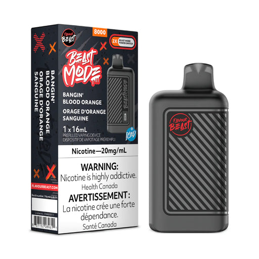 FLAVOUR BEAST BEAST MODE 8K BANGIN’ Blood Orange ICED / 20MG Disposables FLAVOUR BEAST BEAST MODE 8K | Downtown Smokes