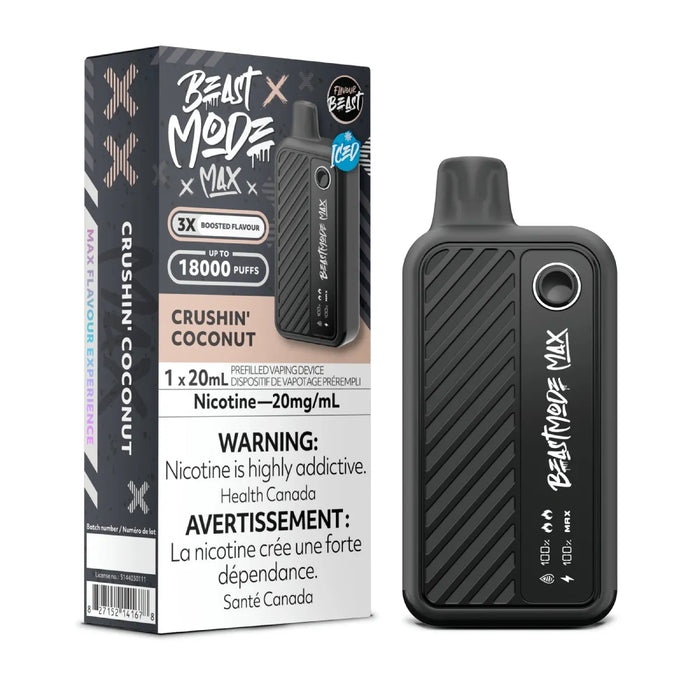 FLAVOUR BEAST BEAST MODE MAX 18K CRUSHIN’ Coconut ICED / 20MG Disposables FLAVOUR BEAST BEAST MODE MAX 18K | Downtown