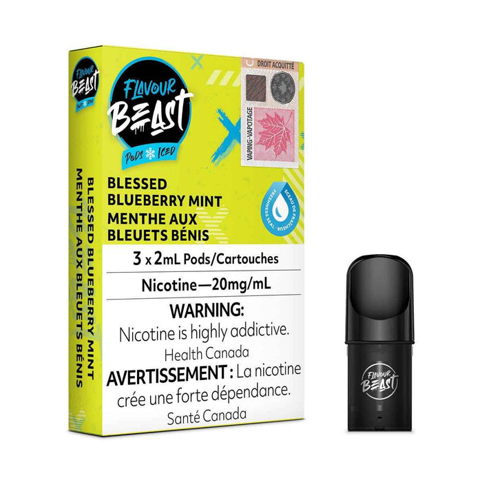 FLAVOUR BEAST PODS Blessed Blueberry Mint Iced / 20MG Closed Pods FLAVOUR BEAST PODS | Downtown Smokes N Vapes