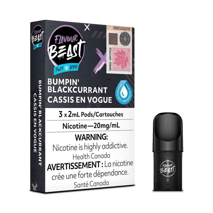 FLAVOUR BEAST PODS Bumpin’ Blackcurrant Iced / 20MG Closed Pods FLAVOUR BEAST PODS | Downtown Smokes N Vapes