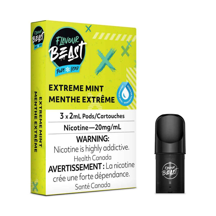 FLAVOUR BEAST PODS Extreme Mint Iced / 20MG Closed Pods FLAVOUR BEAST PODS | Downtown Smokes N Vapes
