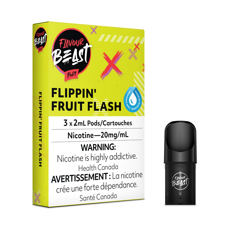 FLAVOUR BEAST PODS - Flippin’ Fruit Flash / 20MG - Closed Pods FLAVOUR BEAST PODS | Downtown Smokes N Vapes