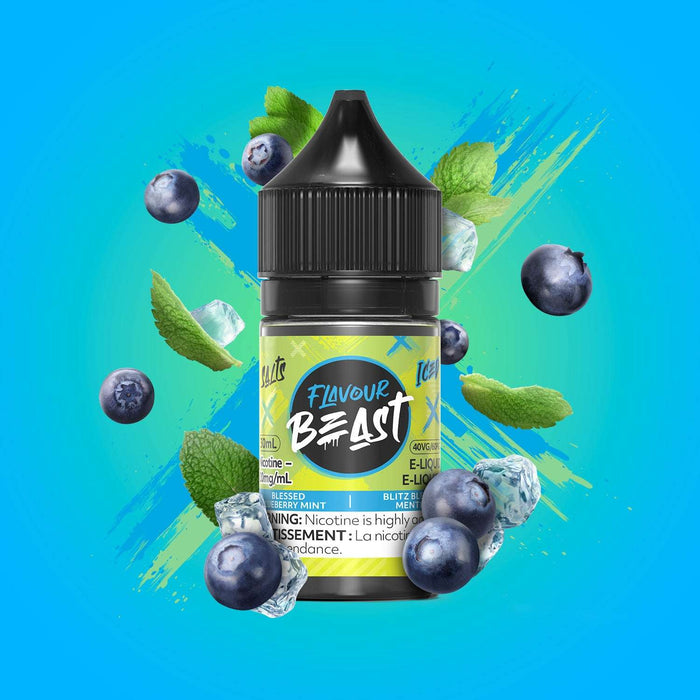 FLAVOUR BEAST SALTS 30ML Blessed Blueberry Mint Iced / 10MG Salt Nic FLAVOUR BEAST SALTS 30ML | Downtown Smokes N Vapes