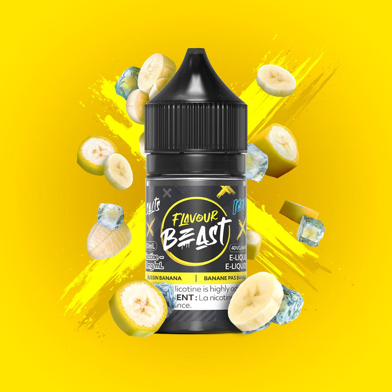 FLAVOUR BEAST SALTS 30ML Bussin Banana Iced / 10MG Salt Nic FLAVOUR BEAST SALTS 30ML | Downtown Smokes N Vapes
