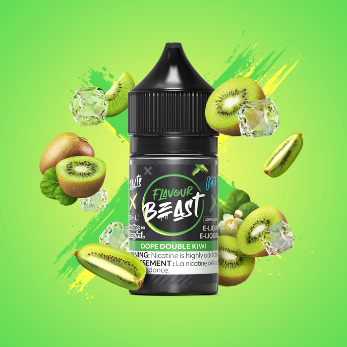 FLAVOUR BEAST SALTS 30ML Dope Double Kiwi Iced / 10MG Salt Nic FLAVOUR BEAST SALTS 30ML | Downtown Smokes N Vapes