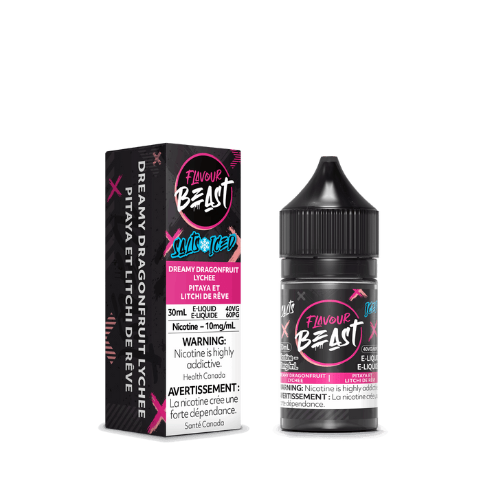 FLAVOUR BEAST SALTS 30ML Dreamy Dragonfruit Lychee Iced / 10MG Salt Nic FLAVOUR BEAST SALTS 30ML | Downtown Smokes N