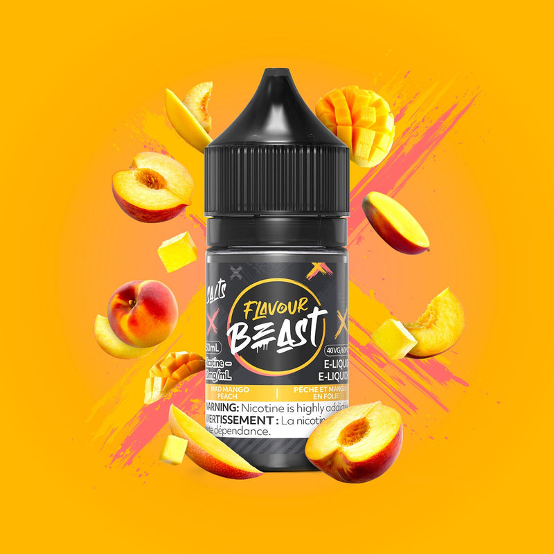 FLAVOUR BEAST SALTS 30ML Mad Mango Peach / 10MG Salt Nic FLAVOUR BEAST SALTS 30ML | Downtown Smokes N Vapes