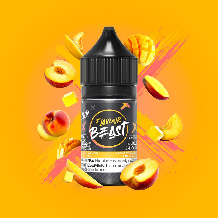 FLAVOUR BEAST SALTS 30ML Mad Mango Peach / 10MG Salt Nic FLAVOUR BEAST SALTS 30ML | Downtown Smokes N Vapes