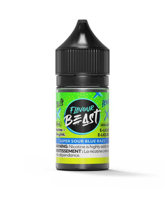 FLAVOUR BEAST SALTS 30ML Super Sour Blue Razz / 20MG Salt Nic FLAVOUR BEAST SALTS 30ML | Downtown Smokes N Vapes