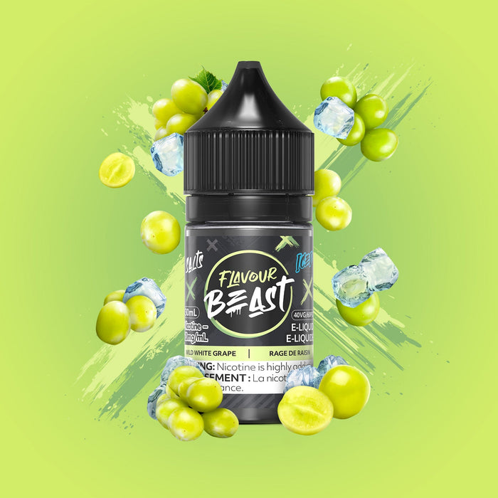 FLAVOUR BEAST SALTS 30ML Wild White Grape Iced / 10MG Salt Nic FLAVOUR BEAST SALTS 30ML | Downtown Smokes N Vapes