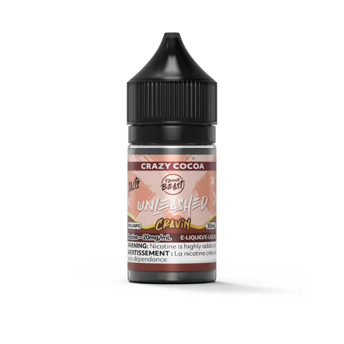 FLAVOUR BEAST UNLEASHED CRAVIN SALT 30ML Cravin Crazy Cocoa / 20MG Salt Nic FLAVOUR BEAST UNLEASHED CRAVIN SALT 30ML