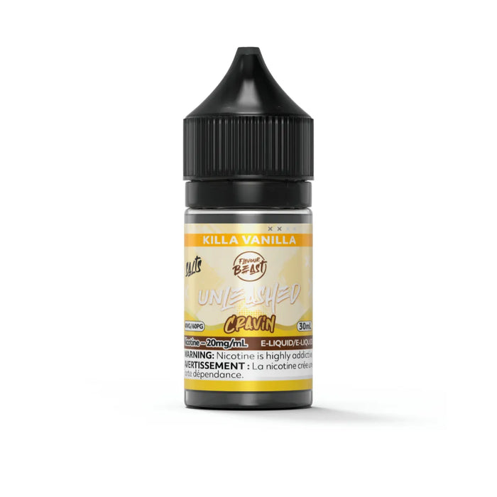 FLAVOUR BEAST UNLEASHED CRAVIN SALT 30ML Cravin Killa Vanilla / 20MG Salt Nic FLAVOUR BEAST UNLEASHED CRAVIN SALT 30ML